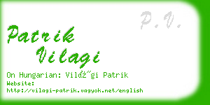 patrik vilagi business card